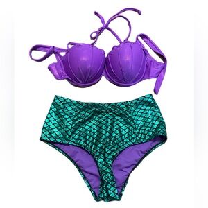 🧜‍♀️🐠Disney Ariel Women’s Swimsuit Bikini 🦀🐚